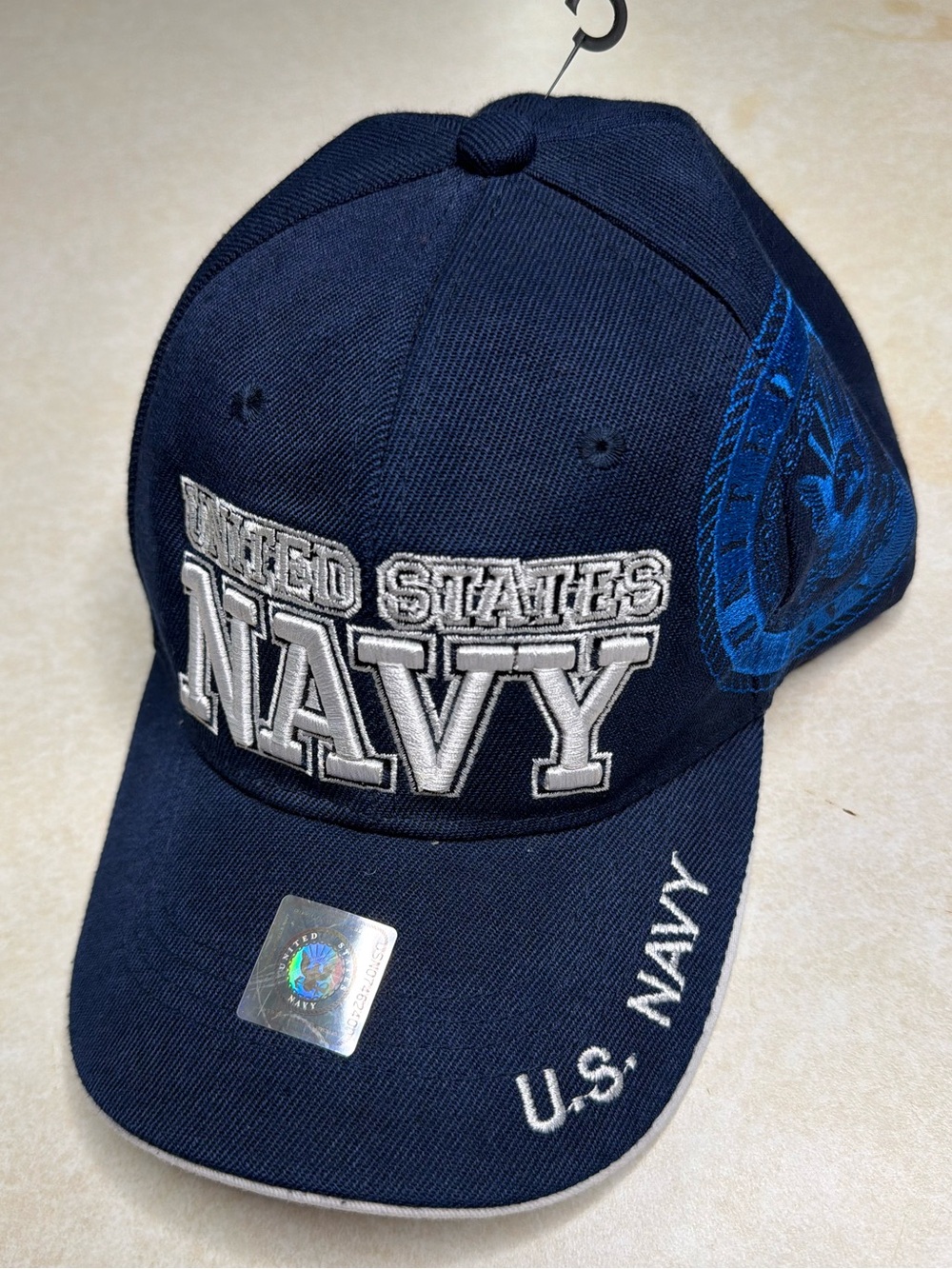 Like New U.S. Navy Embroidered Men's Blue Cap